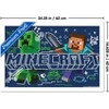 Trends International Minecraft: Doodle - Steve & Creeper Variant Framed Wall Poster Prints - 3 of 4