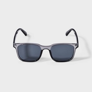 Men's Plastic Crystal Square Sunglasses - Goodfellow & Co™ Gray - 1 of 2