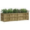 vidaXL Garden Planter Outdoor Flower Box Patio Terraced Natural Brown Pine Wood - 4 of 4