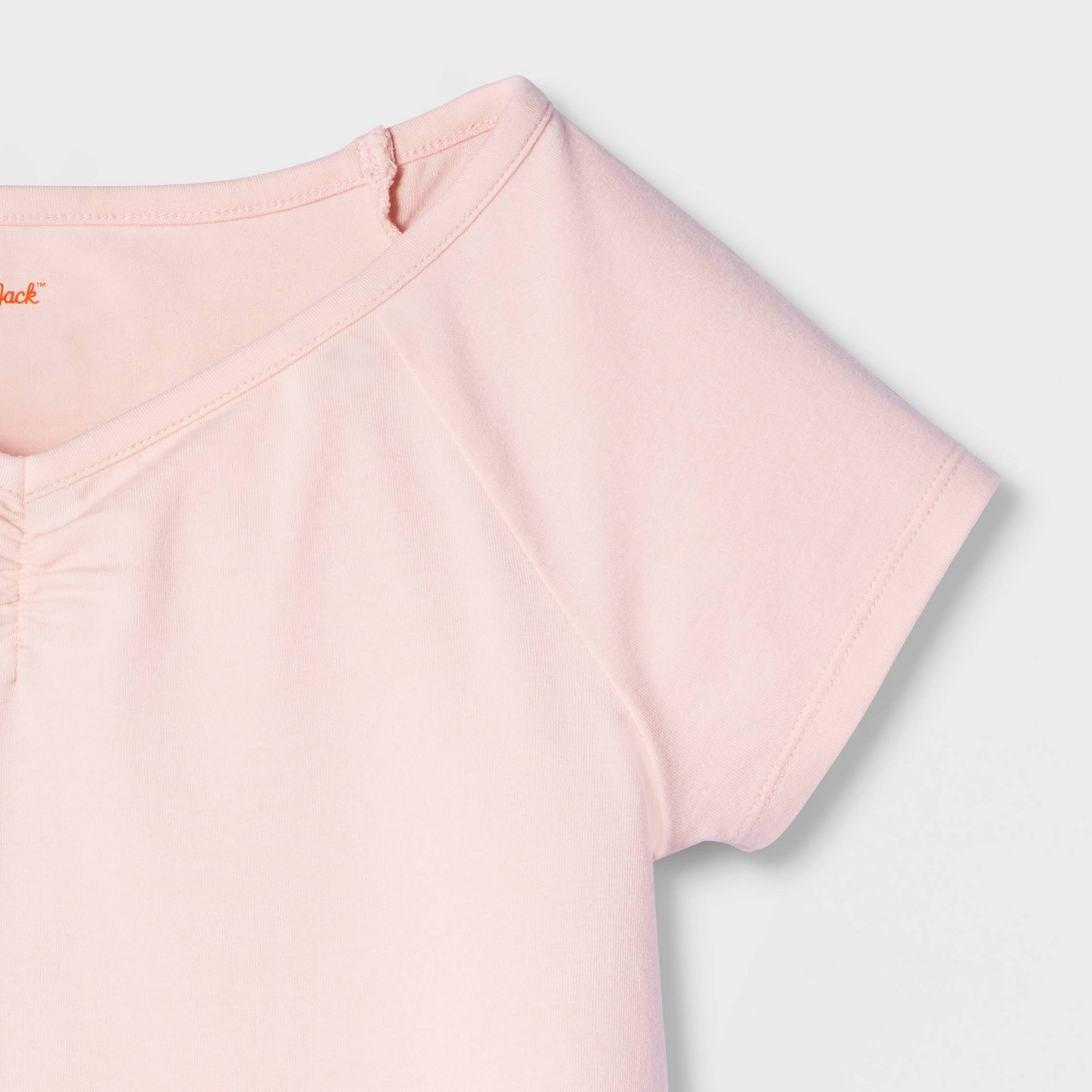 Футболка Cat & Jack Short Sleeve Fitted V-Neck T-Shirt для девочек, цвет: Розовый — фото 3