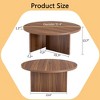 Chic Crate - Create a Fusion of Modern & Nordic Styles with a Walnut-Finished MDF Round Coffee Table - 31.5*31.5*13.98 Inches - 4 of 4