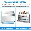 5052 Aluminum Wall-Mounted Storage Cabinet, 3-Tier Organizer with Flip-Out Work Table & Paper Towel Rack for Tools and Supplies, Garage Tool Cabinet - 4 of 4