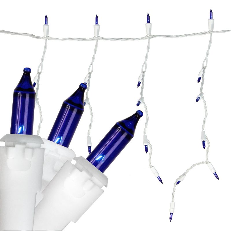 Northlight 100ct Mini Icicle String Lights Blue - 7' White Wire, 2 of 5