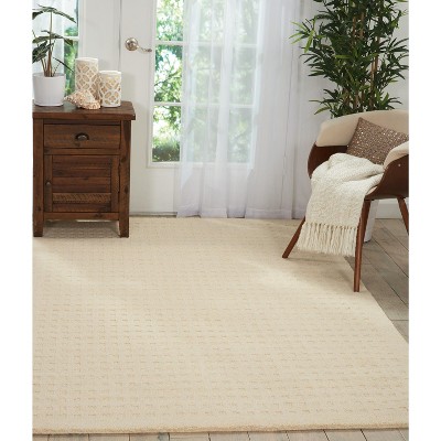 Ivory 5' x 7' Wool Handmade Rectangular Area Rug
