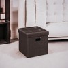 15" Ottoman with Storage, Folding Footstool, Storage Ottoman Bench, Cube Storage Chest Bedroom Bench with Storage 660 lb Load Capacity - 4 of 4