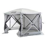 CLAM Quick-Set Escape Portable Pop-Up Outdoor Camping Gazebo Screen Tent Sided Canopy Shelter with Ground Stakes & Carry Bag