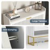 Resenkos Modern Vertical White Shoe Cabinet Organizer Storage Rack with Gold Legs for Entryway - 4 of 4