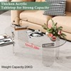 Artloge Clear Acrylic Coffee Table Living Room Accent Table with 4 Legs for Lounger Room - 3 of 4
