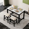 Dining Sets 5 Piece, Dining Table Set For 4, Dining Set Solid Wood, Modern Kitchen Table And Chairs Set Of 4 With Storage Drawers-Cuddlewood - 2 of 4
