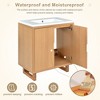 Vynxaria 30 Inch Wood Bathroom Vanity Set with Sink Solid Wood Frame Soft Close Doors Large Storage Space and Anti Scratch Floor Mats Free Standing - 4 of 4