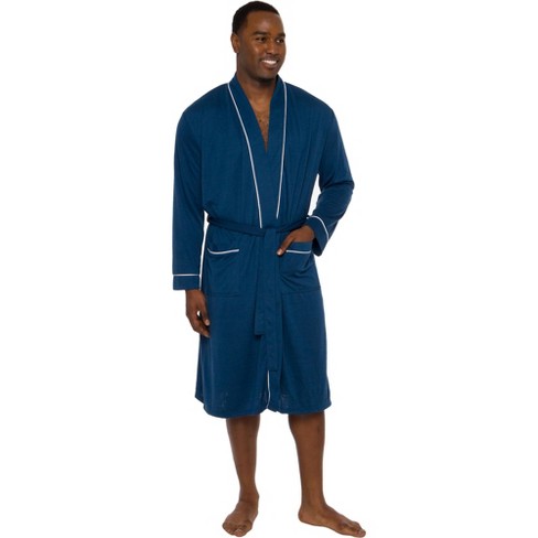 Ross Michaels Mens Robe Big & Tall with Hood - Long Plush Sherpa Lined  Bathrobe