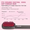 YEVYO Hair Straightener Brush with Keratin Ceramic Coating, Negative ion Straightening Brush, Dual Voltage Hot-air Hair Brush - Black - 3 of 4