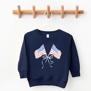 The Juniper Shop Flags Crossed Coquette Toddler Sweatshirt - 1 of 4