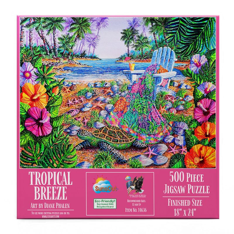 Sunsout Tropical Breeze 500 pc   Jigsaw Puzzle 14636, 3 of 6