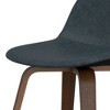 Sapphtopaz Modern Bar Stool Upholstered Dining Chairs with Curved Seat and Backrest Counter Height Barstools Set of 2 for Kitchen Island - 3 of 4
