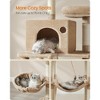 Feandrea 66.1/81.1"H Cat Tree Cat Tower for Indoor Cats, Plush Multi-Level Cat Condo with Scratching Posts, Perches, Caves, Hammock - 4 of 4