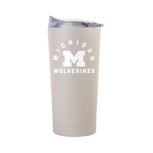 NCAA Michigan Wolverines Sand Powder Coat Tumbler - 20oz: Insulated Stainless Steel Drinkware - 1 of 2