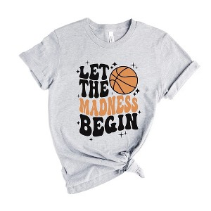 Simply Sage Market Women's Madness Begin Basketball Short Sleeve Graphic Tee - 1 of 3