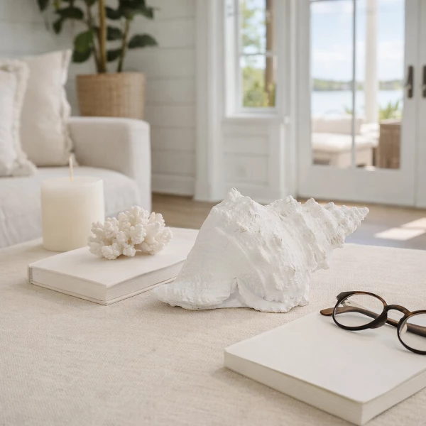 Conch Shell Sculpture, 5in