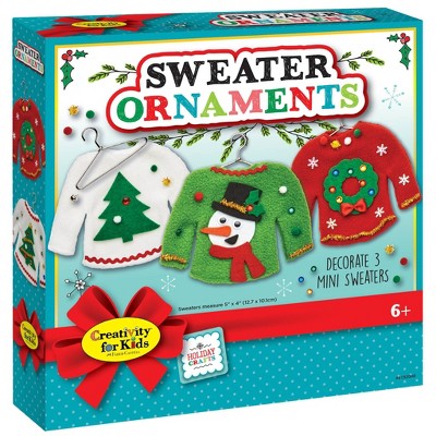 Creativity For Kids Holiday Sweater Ornaments Kit : Target