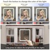 Vanity Desk With Mirror And Lights, Adjustable Lighting 3 Modes Makeup Mirror, Makeup Table With Power Strip, Cushioned Stool For Bedroom - 3 of 4
