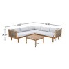 Outdoor Modular Sofa Set with Waterproof Cushions, Sectional Wicker Patio Seating for Garden, Porch or Deck-Maison Boucle - 4 of 4