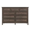 Whisen Wood Rustic Storage Dresser with 9 Drawers and Silver Handle - 4 of 4