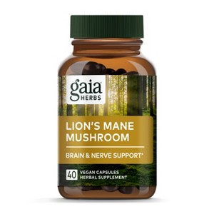 Gaia Herbs Lion’s Mane Mushroom - Brain and Nerve Support Supplement to Help Maintain Neurological Health - 40 Vegan Liquid Phyto-Capsules - 1 of 4
