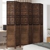vidaXL Room Divider 6 Panels Dark Brown Solid Wood Paulownia - 2 of 4