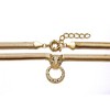 14k Yellow Gold Plated with Emerald & Cubic Zirconia Panther Head Door Knocker Wire Herringbone Chain Necklace - Adjustable w/ Extension Chain - 3 of 3