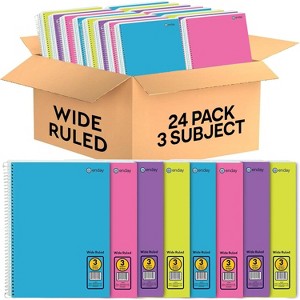 Enday Notebook College Ruled Spiral White Paper 180 Sheets Perfect for Writing Sketching in class, Home, Office (Pack of 24) - 1 of 2