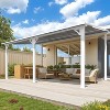 CLIHOME 16 ft. x 10 ft. Gray Aluminum Sloped Hardtop Pergola with UV-Blocking Polycarbonate Patio Cover and Wall Mount Kit - 4 of 4