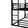 Kumasinova Bunk Bed,Metal Triple Bunk Bed with Ladder,Safety Guardrails for Kids,Bedroom,Noise-reduced Design - 4 of 4