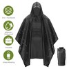 LakeForest"Unisex 3-in-1 Waterproof Hooded Rain Poncho with Pocket, Sleeves & Brim for Hiking & Emergencies"black - 2 of 4