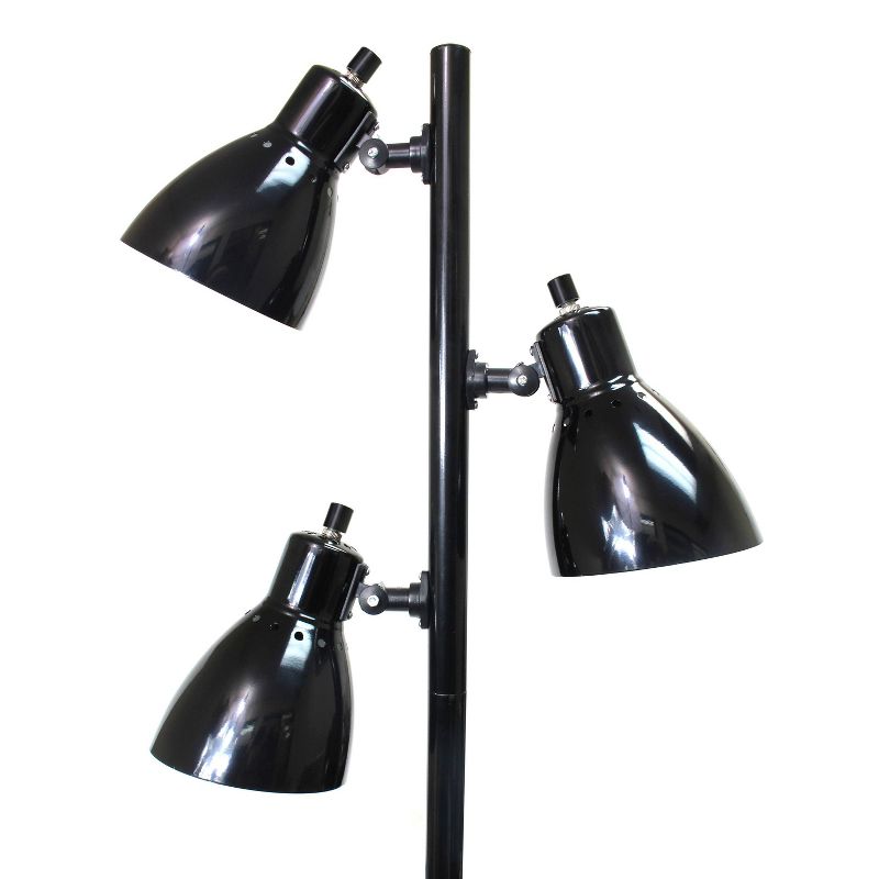  64" Traditional 3 Light Metal Floor Lamp with Adjustable Spotlight Shades - Creekwood Home, 2 of 6