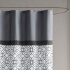 PAGED Embroidered and Pieced Shower Curtain,Shower Curtains with 12 Button Holes for Bathroom,Machine Washable - 3 of 4