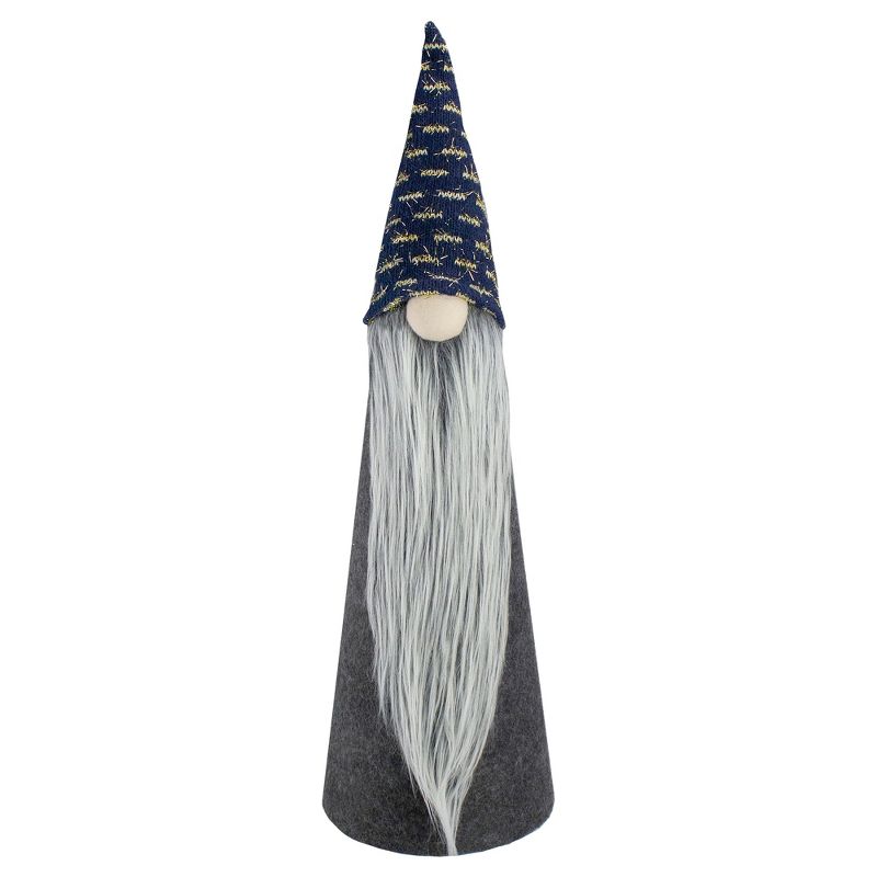 Northlight 20" Gray and Blue Cone Gnome Christmas Tabletop Decor, 1 of 6