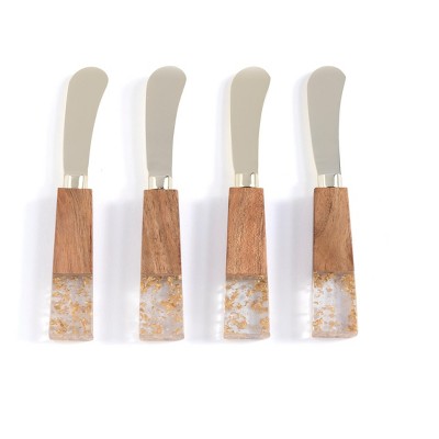 Set of Four Goldie Butter Knives - Gold - Shiraleah