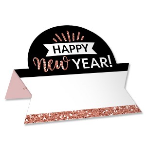 Big Dot of Happiness Rose Gold Happy New Year - New Years Eve Party Tent Buffet Card - Table Setting Name Place Cards - Set of 24 - 1 of 4