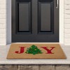 Northlight Natural Coir "Joy" Christmas Tree Doormat 18" x 30" - 2 of 4