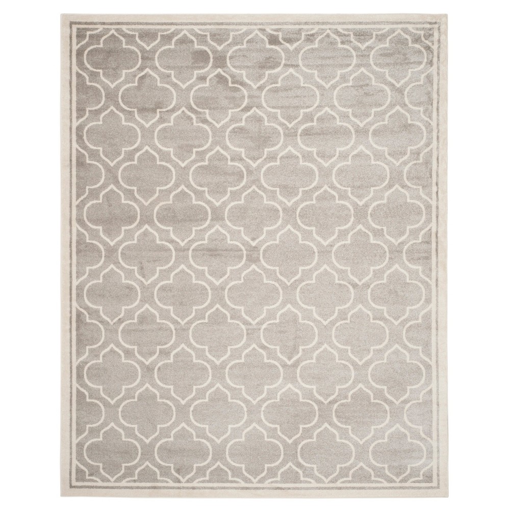 8'x10' Coco Loomed Rug Light Gray/Ivory - Safavieh