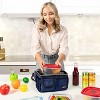 OPUX Insulated Dual Compartment Lunch Bag, Leakproof Soft Cooler Box Women Men Adult, Reusable Tote Pail Kids Boys Girls School - 4 of 4