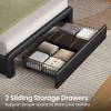 Greenstell Bed Frame with Upholstered  Storage Headboard & Charging Station and  LED Light & Storage Drawers - 4 of 4