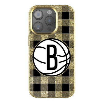 Keyscaper NBA Eastern Conference Teams Plaid Gold Bling Cell Phone Case for Apple iPhone
