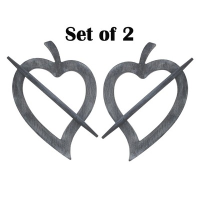 Evideco French Home Goods Wooden Heart Curtain Tieback – Decorative and Functional Design