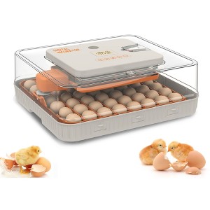 56-Egg Incubator with Automatic Turning, Humidity Control & Auto Water Refill, Digital 360° Clear View Poultry Hatcher for Chicken, Duck & Goose - 1 of 4