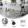Emma and Oliver Heavy-Duty Flip Top Training Table with Nesting Design, Privacy Panel, T-Legs, Tabletop, Metal Frame - 2 of 4