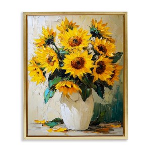 Stupell Industries Sunshine In A Vase Floating Frame Canvas Art - 1 of 4
