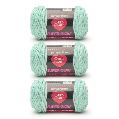 Red Heart Super Glow Yarn 24 Pack-Spectral Seafoam