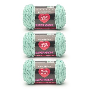 Red Heart Super Glow Yarn 24 Pack-Spectral Seafoam - 1 of 3